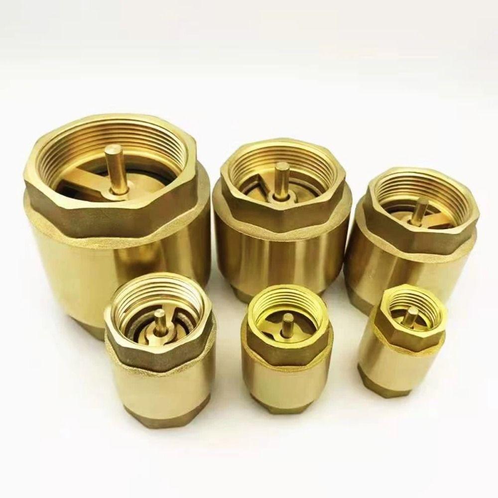 1Pcs In-Line Spring NPT Brass Check Valve Female Thread Anti Backflow Valve Durable One-Way Valve