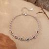 Earrings Natural Gemstone Tourmaline Bracelet Women'S S925 Sterling Silver Water Drop-Shaped Treasure Bracelet Bracelet Earrings