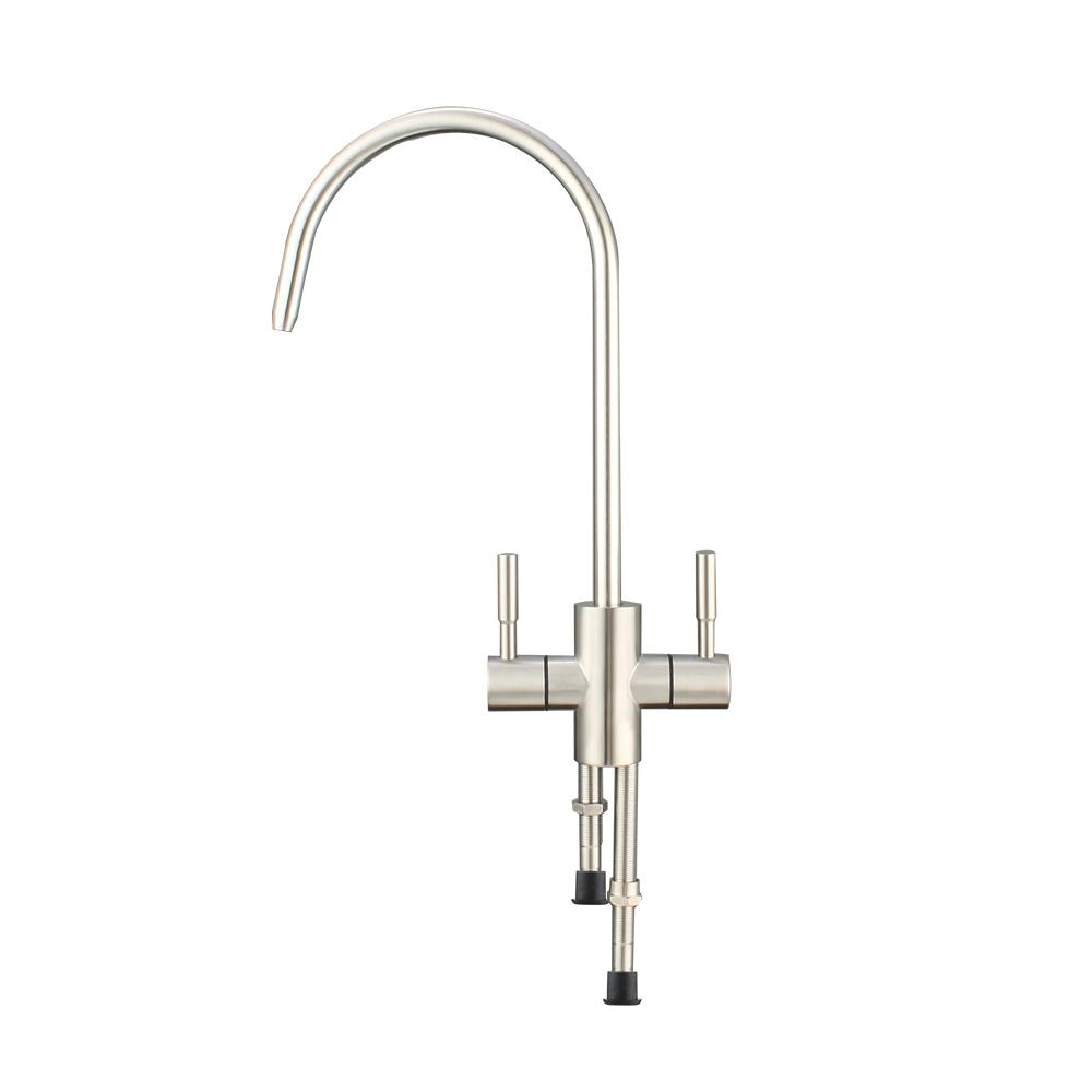 Hot Selling 3/8 Inch Stainless Steel Lead-free Reverse Osmosis Manual Faucet Water Filter Household Easy Installation 5 Year серебряный