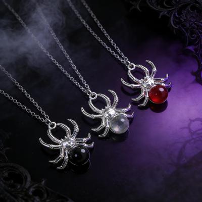 2026 Collier Araignée Style Doux et Cool avec Pendentif Rubis Sang - Chaîne de Clavicule au Design Unique pour Femmes