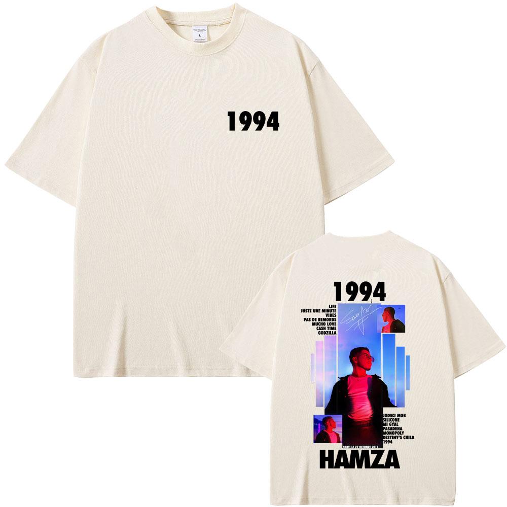 Rapper HAMZA 1994 Tour Album 2025 T Shirts Men Women Fashion Cotton Vintage Short Sleeve Tshirt Hip Hop ONeck Tees Streetwear