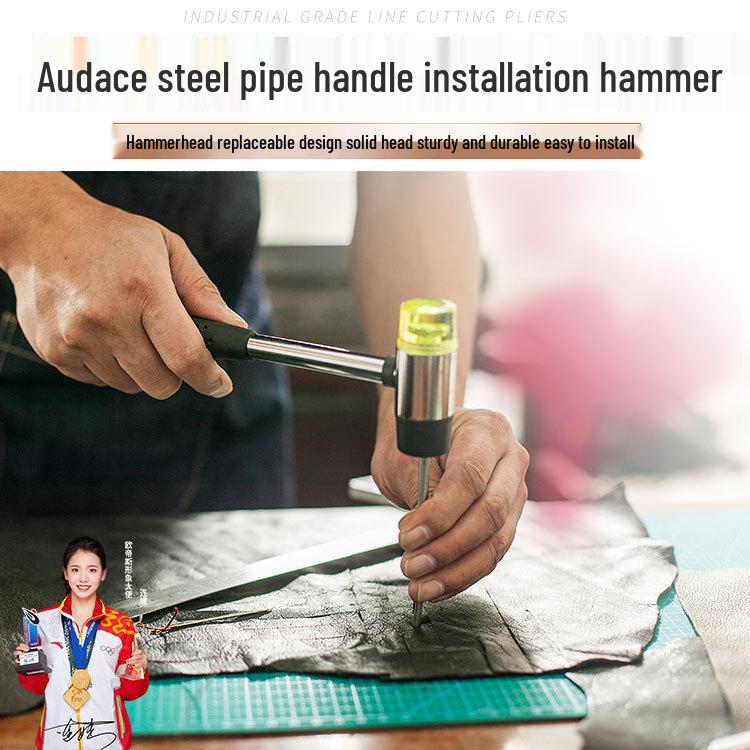 Rubber Hammer for Tile Installation: Multi-Functional Mallet with Large and Small Sizes for Tapping and Dyeing Tasks.