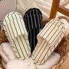 Fashion Japanese Style Striped Home Slippers for Women Lightweight Non Slip Indoor Slippers Woman Soft Comfortable Couple Bedroom Slides