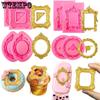 8pcs Picture Frame Mold Baroque Frame Chocolate Mold Vintage Photo Frames Silicone Molds