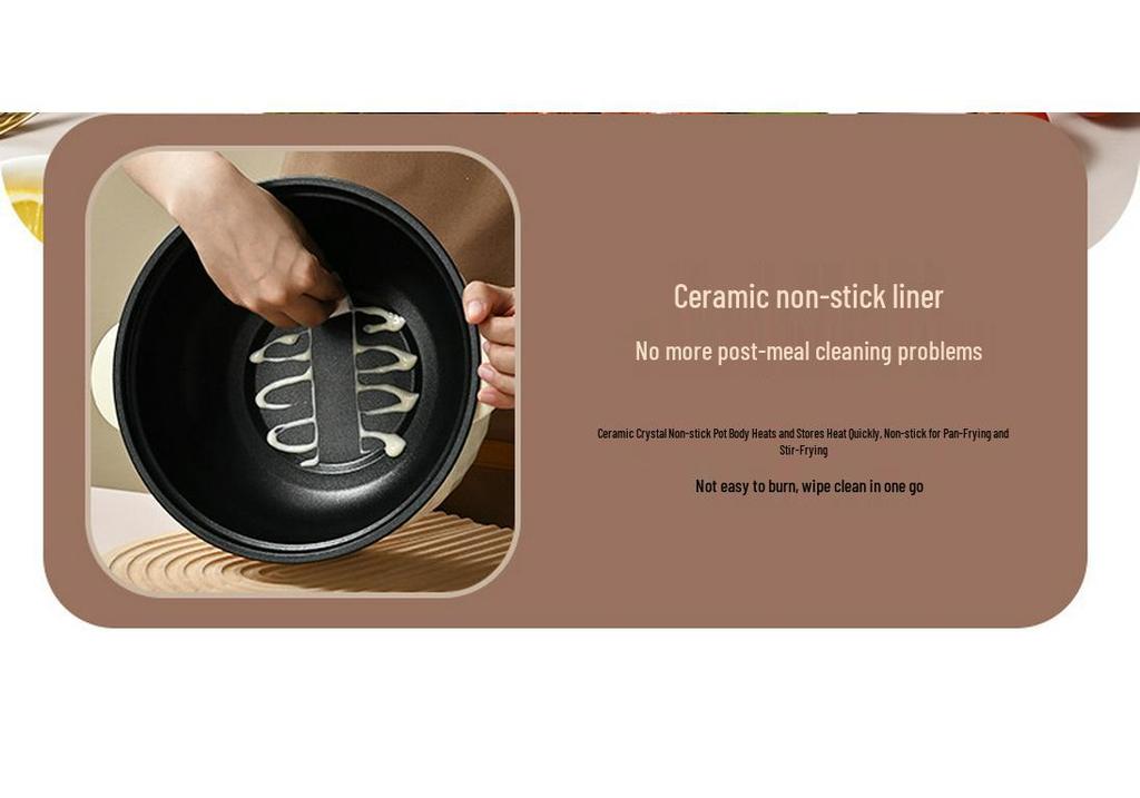 Xiangke Double-Layer Ceramic Electric Cooker: 24CM Non-Stick Hot Pot with Steamer