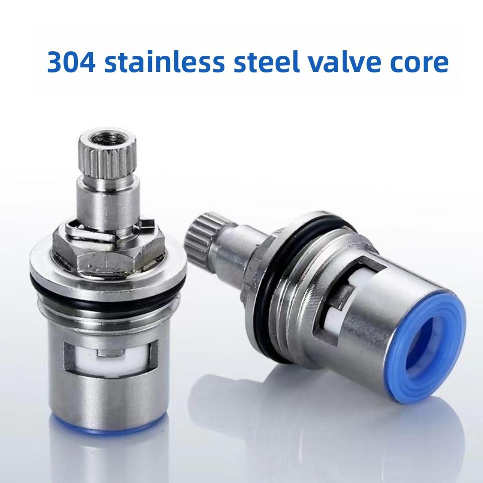 1 Universal Replacement Tap Valves Brass Ceramic Disc Cartridge Inner Faucet Valve for Bathroom, Clockwise or Anti-clockwise