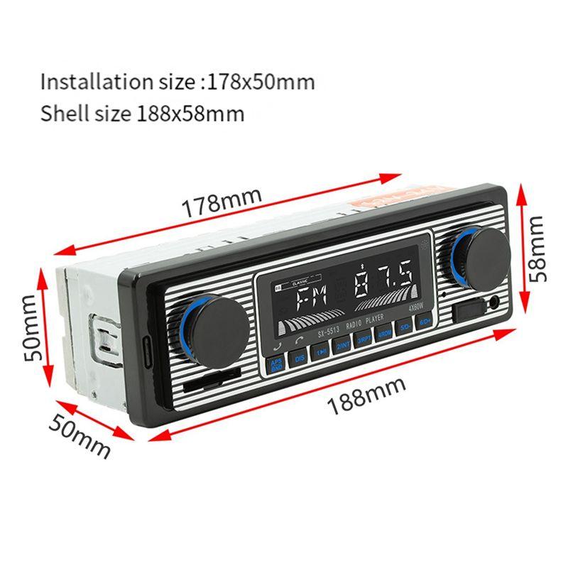 ABNR 4-Kanal 60W Bluetooth Autoradio Kunststoff Auto MP3-Player Plug-In USB-Stick Autoradio Mit Verkabelungsschutzfunktion Für Auto