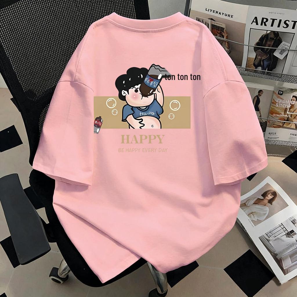 Chic Loose Fit Cotton T-shirt - Women's High-End Summer 2026 Design
