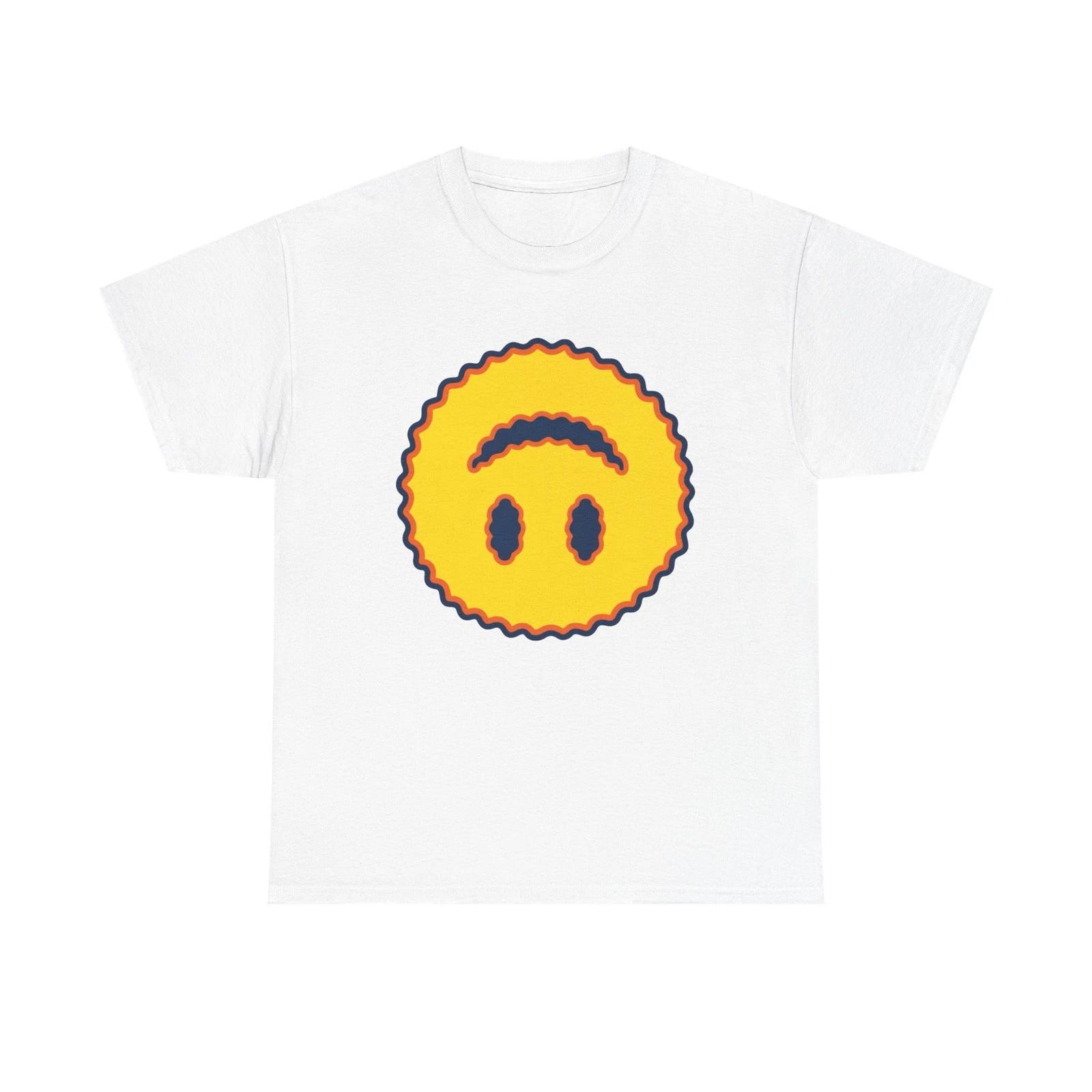 Trippy Smiley Face Groovy Graphic T Shirt Unisex Heavy Cotton Tee Gift New XL
