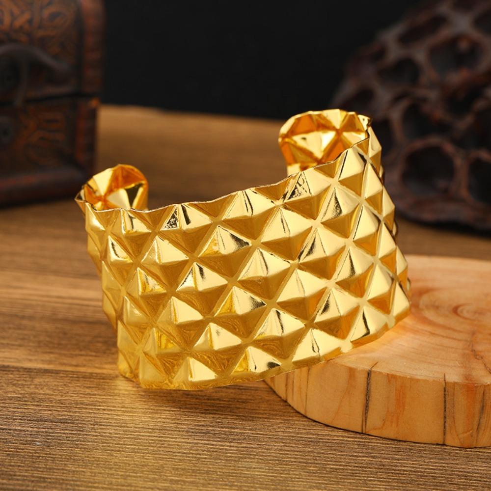 Vintage Golden Wide Bracelet Ethnic Bohemian Bangles  The Water-Sprinkling Festival