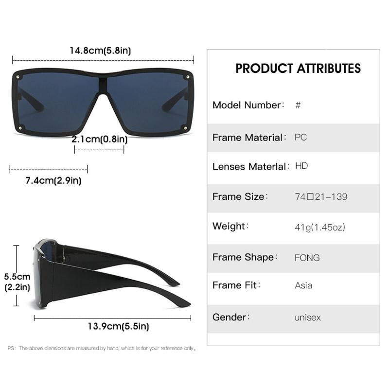 New Fashionable One-piece Women's Sunglasses Personalized Trendy Street Style Sunglasses Versatile Sunglasses 8570