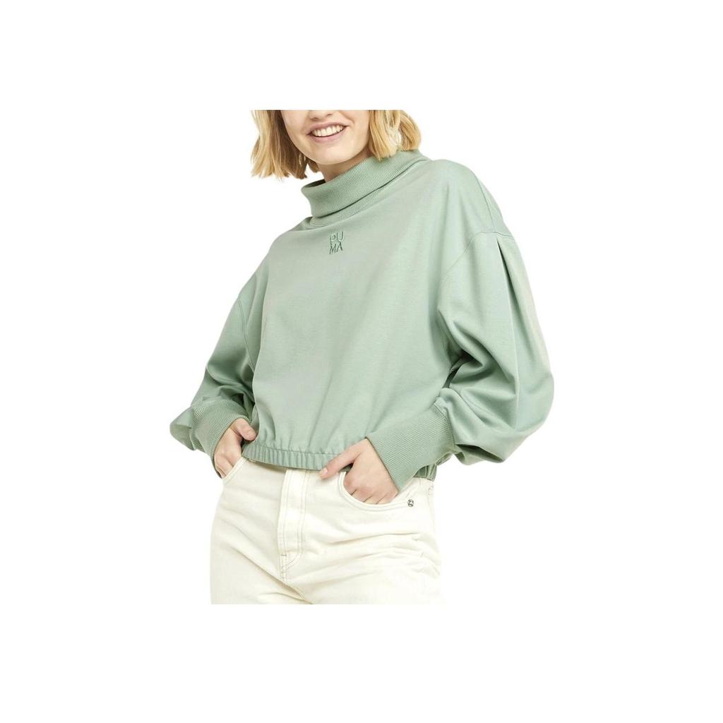 Puma Infuse High Neck Long Sleeve Letter Logo Sweatshirt Women Sweatshirt 531926-77