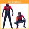 Hoogwaardig Spider-man Miles Morales Kostuum Voor Halloween Volwassen En Kinder Maten Jumpsuit En Masker Set
