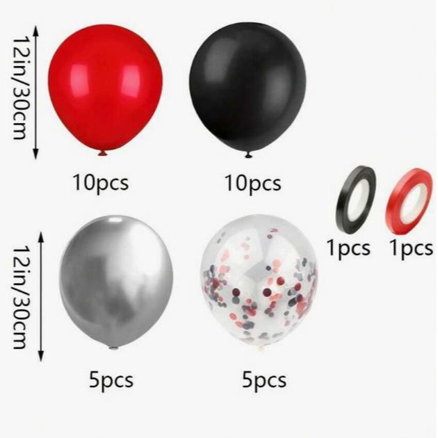 Metal Sequin Balloon Set - 30 Colorful Holiday Party Decorations