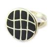 Bague Argent 'Pop Art' Onyx