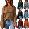 European & American Winter 2025 Women's One-Shoulder Loose Wool Sweater