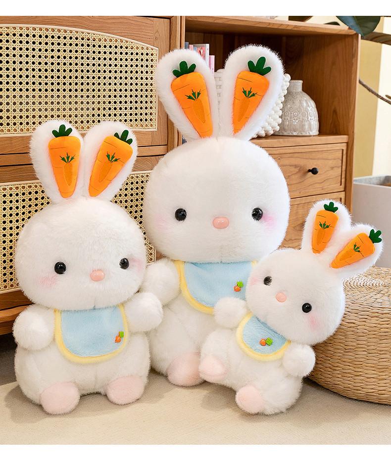 Cute Rabbit Plush Toy Soft Bunny Doll Children's Comforting White Rabbit Birthday Gift Wholesale