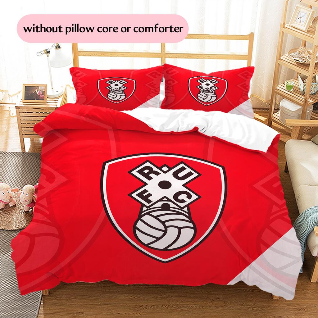 Rotherham United F.C.  Pattern Bedding Quilt Set  Home Decoration  Gift (1 * duvet cover + 2 * pillowcase  without core)