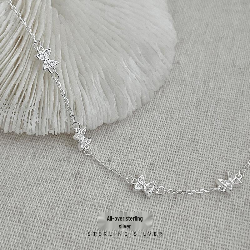 Cuiyan S925 Silver Korean Butterfly Bracelet - New Sweet & Fresh Jewelry for Women & Best Friends (2025)