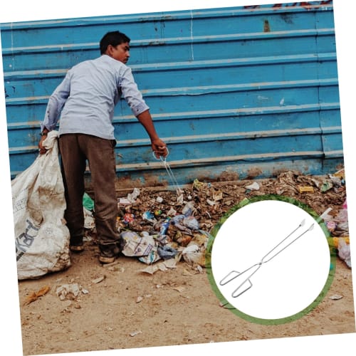 GLEAVI 1 Piece Long Garbage Tongs, Garbage Gripper, Garbage Tongs with Grill Scissors, Outdoor Tool, Garbage Picking Tool, Garbage Tracking