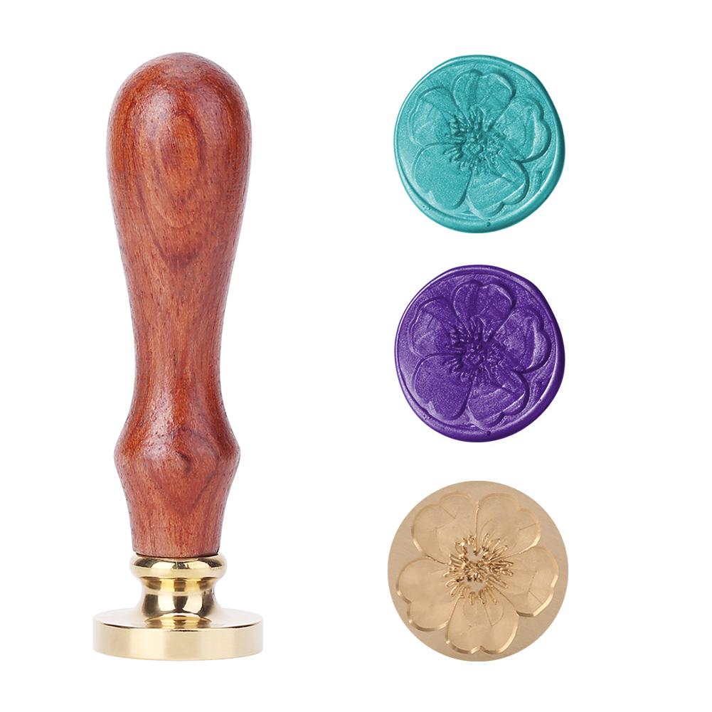 Plant Seal Flower Seal Wax Seal Stamp Retro Antique Sealing Wax Scrapbooking Stamps Wedding Decorative Invitation Cards