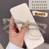 Photo-sensitive Color-changing Half-frame Anti-blue Light Nearsighted Glasses 828