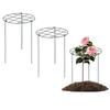 Metal Peony Support Cages Sturdy Flower Rings for Garden Safety Tomato Hydrangea Plant Support Stakes