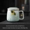 Hand-Painted Jade Rabbit Ceramic Mug with Lid