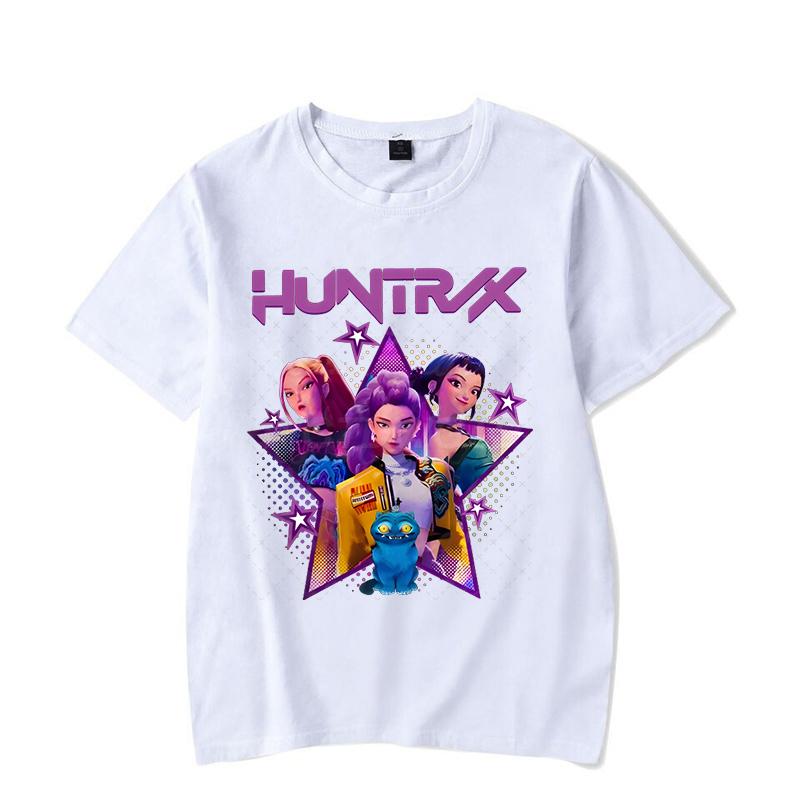 

Руми K-pop Охотники на демонов Аниме Футболка Хип-хоп Футболки Подарок для мужчин женщин Мода K-pop Охотники на демонов Корейские Футболки Ульззанг 3XL