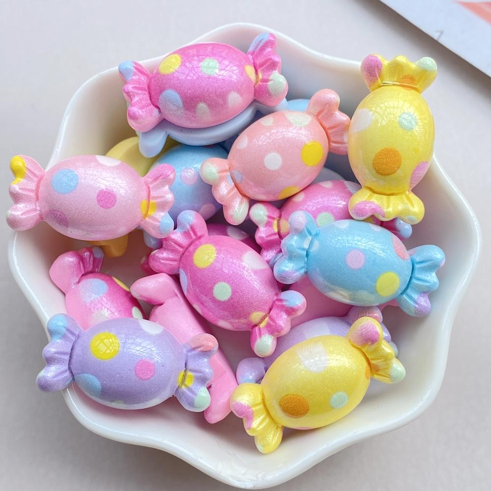 

10Pcs New Cute Resin Cartoon Candy, Bow, Butterfly Series Flat Back Scrapbooking DIY Jewelry Craft Decoration Accessories