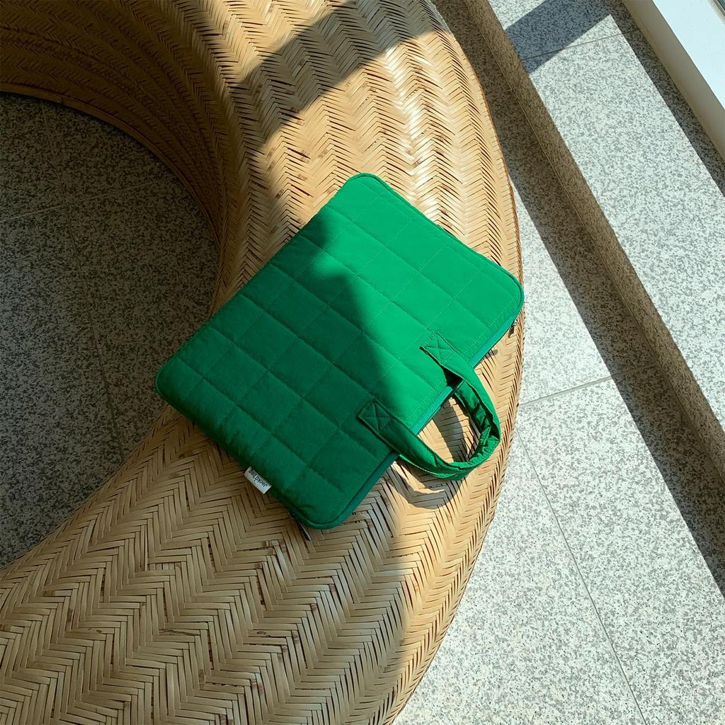 JacoBac Gepolsterte Laptoptasche, 16 Zoll (Grün)