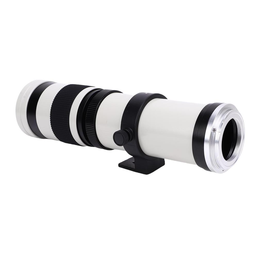 Obiettivo Zoom Teleobiettivo 420 800mm F8.3 Adatto per Fotocamere con Attacco EF EF S Messa a Fuoco Manuale Obiettivo per Fotocamera Lega di Alluminio Vetro Ottico