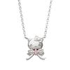 White Clover Necklace Hello Kitty 50th Anniversary DOLLY MIX Sanrio Characters Silver 925 Cubic Zirconia Ribbon SAKT50-N003RD