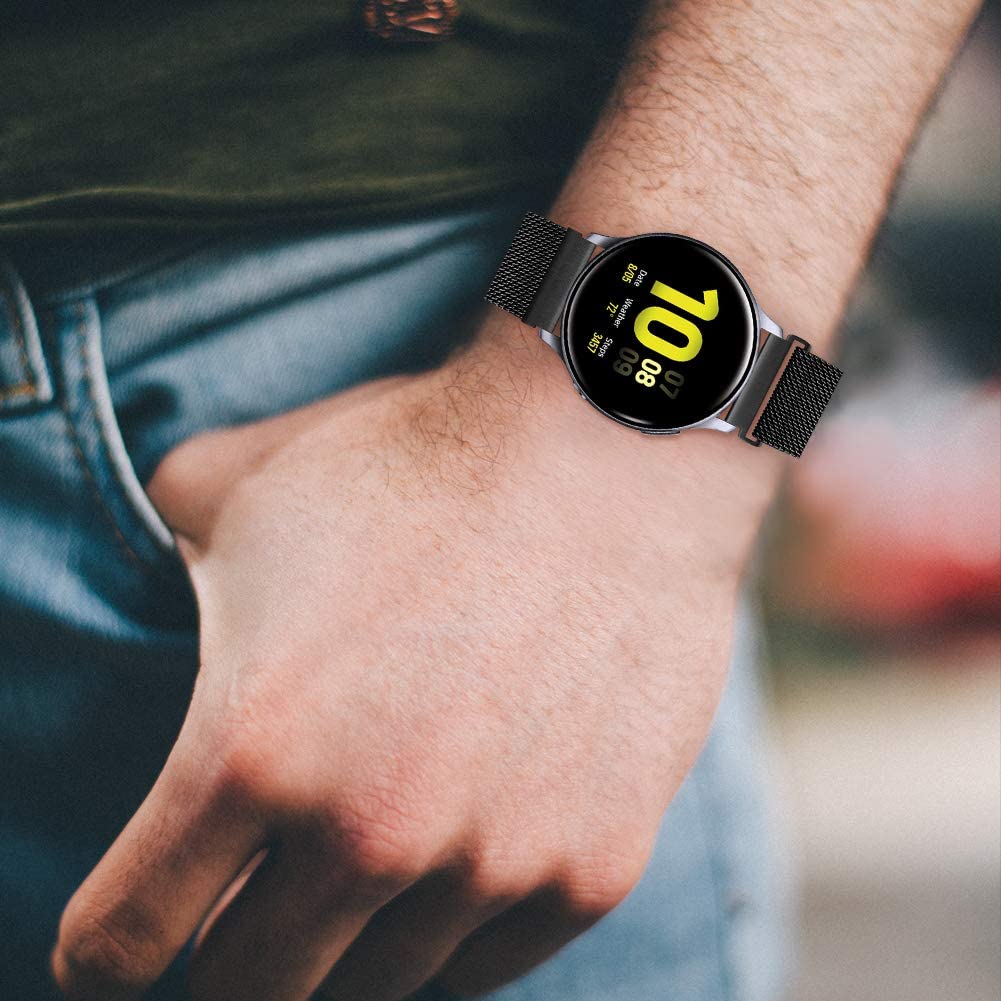 20mm For Samsung Galaxy Watch 5 40mm/44mm/Watch 5 Pro 45mm Milanese Smart Watch Band Metal Wrist Strap with Magnetic Buckle