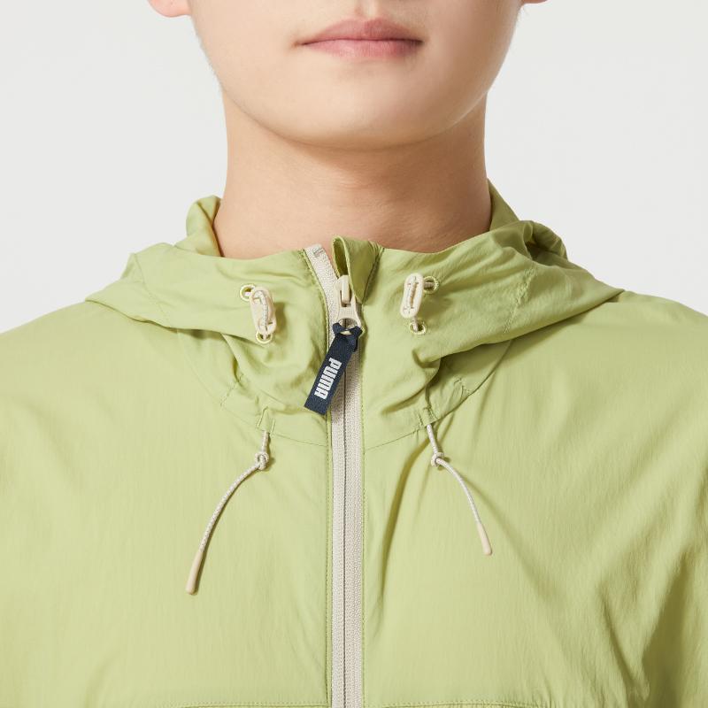 Puma Veste à capuche tissée décontractée légère Color Block Vestes Homme Vert 628370-89