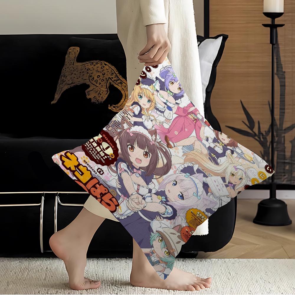 Nekopara Neko Anime Pillow Cover Design cushion Cover decor Holiday Decorati