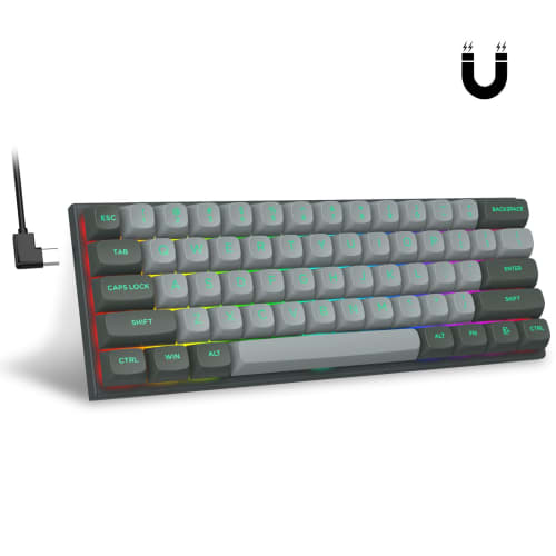 

e-Element Hz-61 Ігрова клавіатура 60% Esports Швидкий тригер Магнітний перемикач Механічна клавіатура Гаряча заміна Регульована активація Компактний дизайн 61