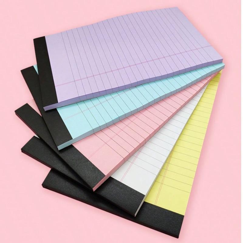 A5 Colorful Ruled Notepad, 50 Sheets Tear-Off Memo Pad