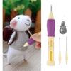 Punch Needle Tool Kit - Embroidery Stitching Punch, 3 Sizes, Purple + Yellow (Includes DIY Craft Embroidery Pen)