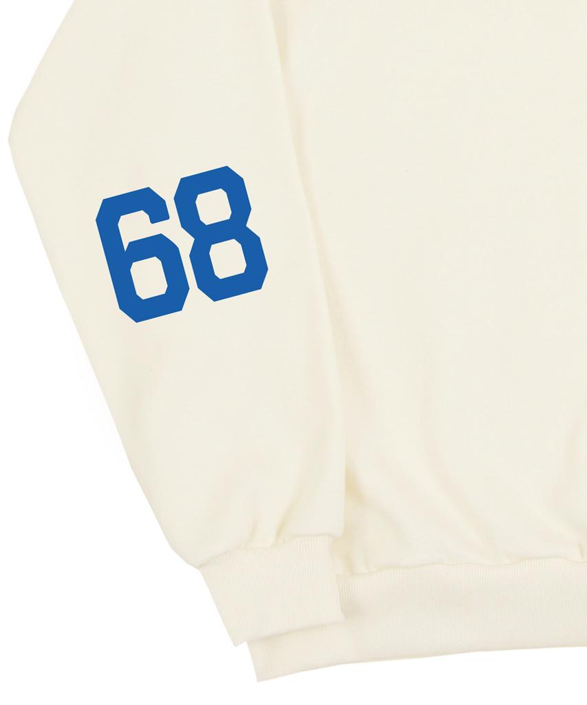 GRAVER [Unisex] Elbow 1968 Logo Sweatshirt_Cream