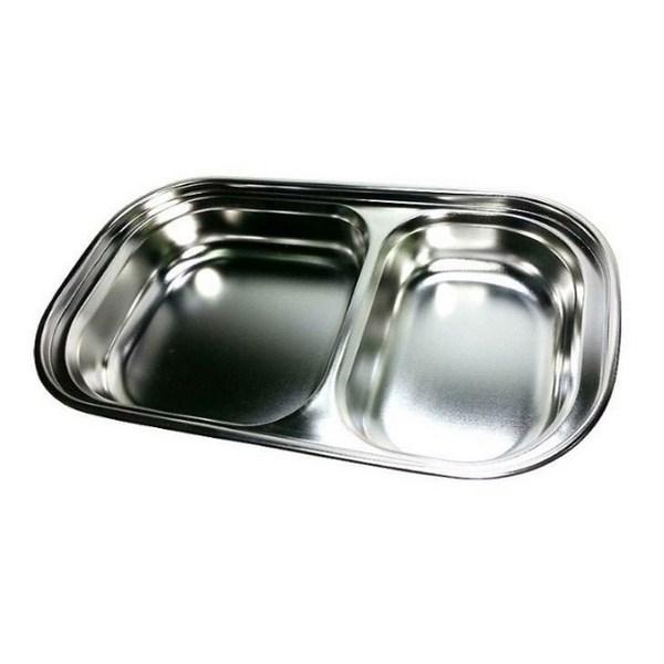 Heart To Heart 2-piece Snack Plate, Silver, 1 Piece, Popular Korean Parenting Items