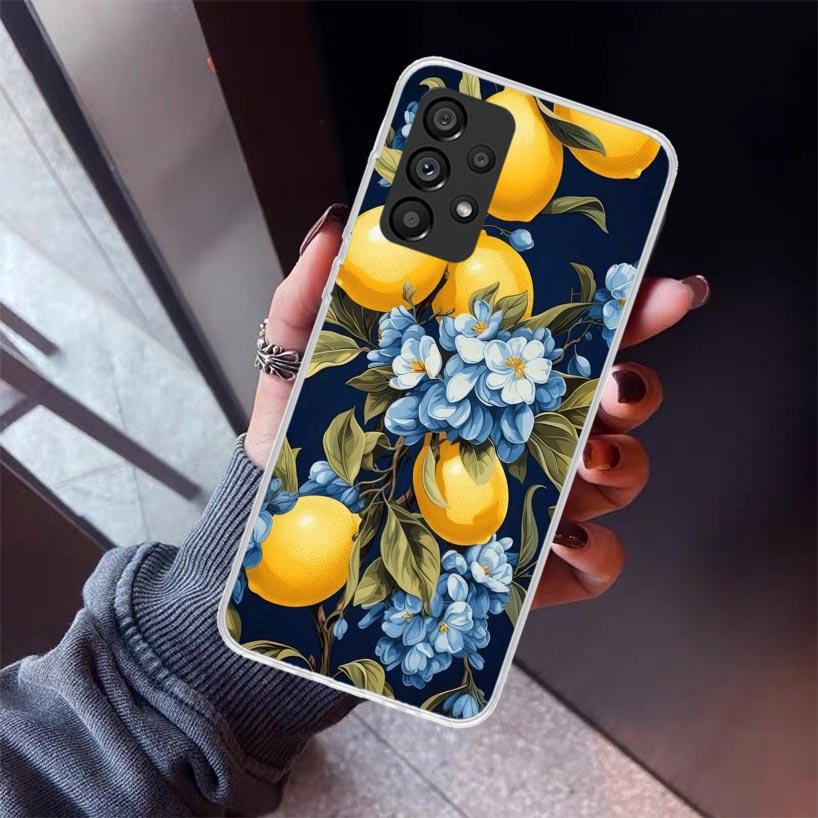 Citrus Limon Linnaeus Phone Case For Samsung Galaxy A12 A52S A42 A32 A22 A51 A50 Note 20 Ultra 10 S10 Plus A71 A70 A31 A30 A10S