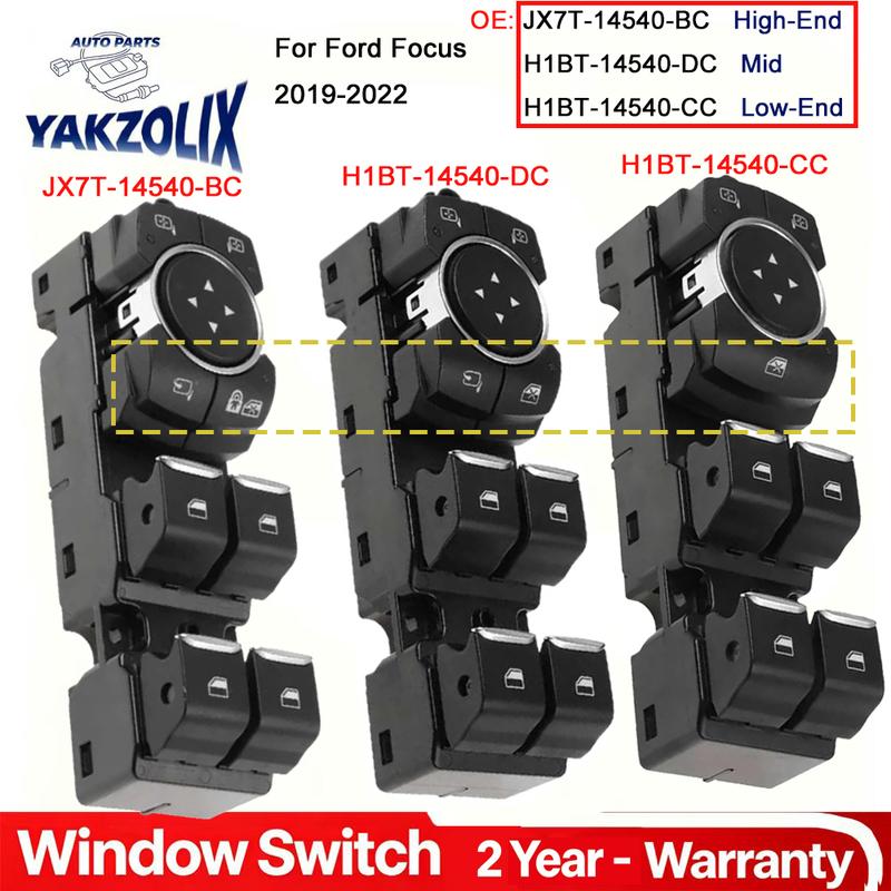 For Ford Focus Left Driver Side Power Window Door Master Switch H1BT-14540-CB H1BT-14540-DC JX7T-14540-BC