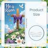 Resurrection Banner Floral Design He Is Risen Banner Easter Display Blue Sky Jesus Risen Banner For Worship Event Resurrection