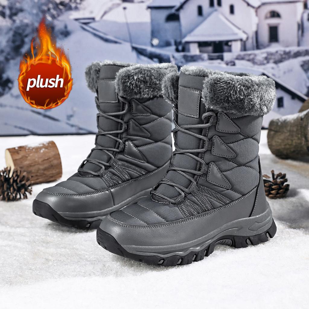 TUINANLE Warm Winter Plush Boots Women Snow Boots Comfortable and Casual Ladies Cotton Shoes