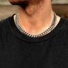Stylish Simple Men Twist Oblate Wide Chain Necklace