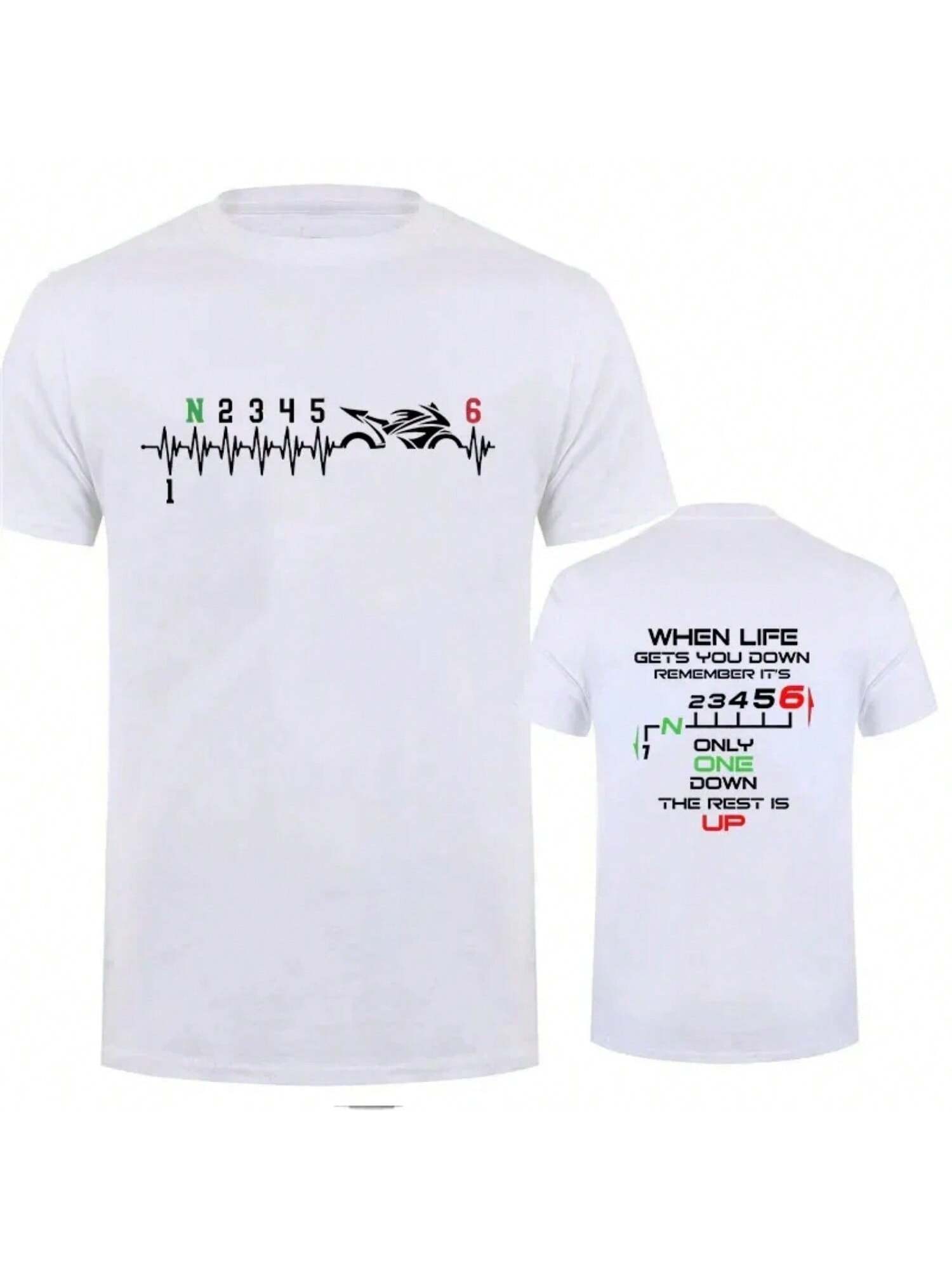 

Повседневная футболка с коротким рукавом для мужчин и женщин, увлеченных велоспортом, с дизайном мотоцикла XXXXXL чёрный