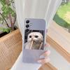 Funny Cat Patterned Soft Silicone Clear Case For Xiaomi Redmi Note 13 Pro 13C Samsung A55 A54 A34 S24 M35 iPhone 15 Camera Protective Shockproof Cover