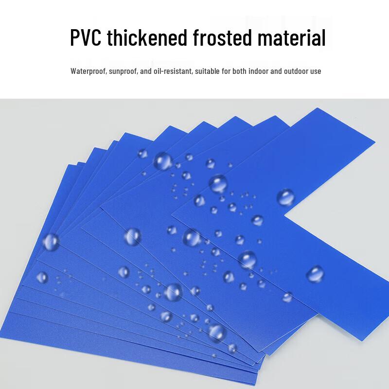 Jingulao PVC Floor Marking L-Shape Stickers Large 15x5cm (10 Sheets)