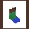 Perforated Beggar Color-blocking Socks for Women's Fashion, Versatile Color-blocking and Patchwork Socks, Mid-calf Socks
